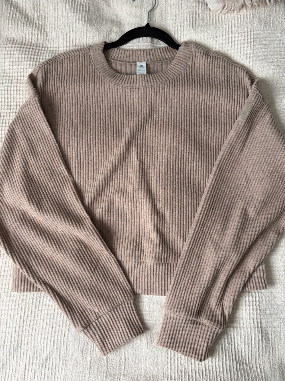 ALO Yoga Muse Crew Pullover - Gravel Heather